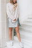 Confetti Ripped Hem Sweater