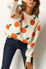 Orange O Neck Jumper Sweater