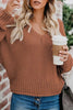 V Neck Bat Sleeve Sweater