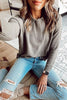 V Turndown Collar Sweater