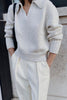 V Turndown Collar Sweater