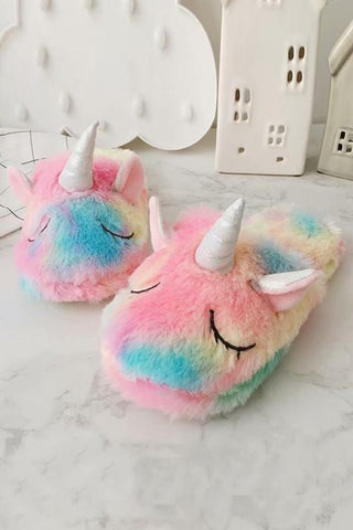 Sleeping Unicorn Fuzzy Slipper