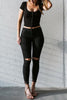 Button O Neck Short Sleeve T Shirt