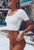 Button O Neck Short Sleeve T Shirt