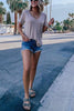 V Neck Long Sleeve Loose T Shirt