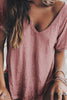 V Neck Long Sleeve Loose T Shirt
