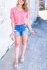 V Neck Long Sleeve Loose T Shirt