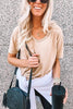V Neck Long Sleeve Loose T Shirt