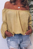 Off Shoulder Long Sleeve Loose Blouse