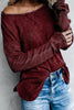 Dew Shoulder Waffle Long Sleeve T Shirt