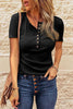 Button Short Sleeve T Shirt