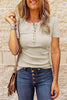 Button Short Sleeve T Shirt