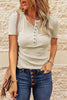 Button Short Sleeve T Shirt