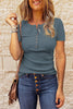 Button Short Sleeve T Shirt