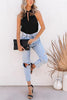 Hollow Sleeveless Blouse