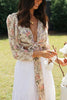 Floral Print Knot Long Sleeve Top