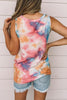 Tie Dye Knot Hem Sleeveless T Shirt
