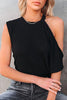 Cold Shoulder Sleeveless T Shirts