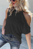 Cold Shoulder Sleeveless T Shirts