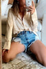 Button Leopard Long Sleeve Shirt