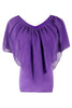 Ruffles Bat V Neck Blouse