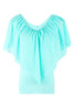 Ruffles Bat V Neck Blouse