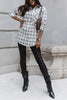 Grid Button Long Sleeve Shirt