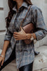 Grid Button Long Sleeve Shirt