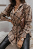 Grid Button Long Sleeve Shirt