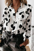 Ruffles Button Long Sleeve T Shirt