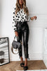 Ruffles Button Long Sleeve T Shirt