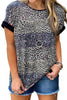 Leopard Patchwork Short Sleeve T shirt