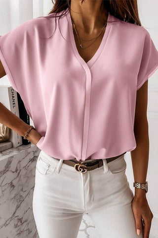 V Neck Bat Blouse