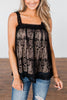 Lace Square Neck Sleeveless Top