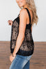 Lace Square Neck Sleeveless Top