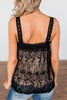 Lace Square Neck Sleeveless Top