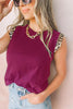Leopard Patchwork Sleeveless T Shirt