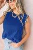 Leopard Patchwork Sleeveless T Shirt