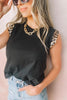 Leopard Patchwork Sleeveless T Shirt