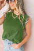 Leopard Patchwork Sleeveless T Shirt