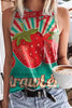 Fruits Print Sleeveless T Shirt