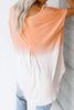 Gradient V Neck Loose T Shirt