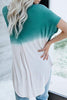 Gradient V Neck Loose T Shirt
