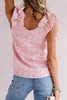 Textured Ruffle Sleeveless Tank