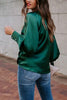 Satin Lantern Sleeve Blouse