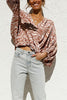 Zebra Cross Over Bat Blouse
