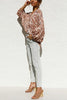 Zebra Cross Over Bat Blouse