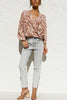 Zebra Cross Over Bat Blouse