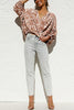 Zebra Cross Over Bat Blouse