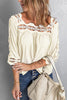 Crochet Trim Hollow Blouse